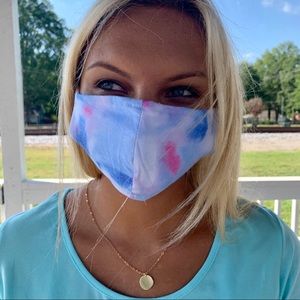 🔥FACE MASK🔥SKY BLUE TIE DYE PRINT ANTI-POLLUTION NWT